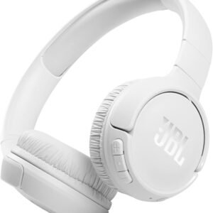 JBL Tune 510BT - Bluetooth headphones with up to 40 hours battery, microphone for call, foldable and comfortable, Android and iOs compatible (White)